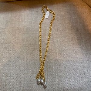Grey Baroque Pearl Chain Necklace